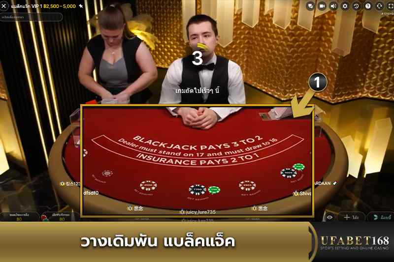 วางเดิมพัน เกมแบล็คแจ็ค