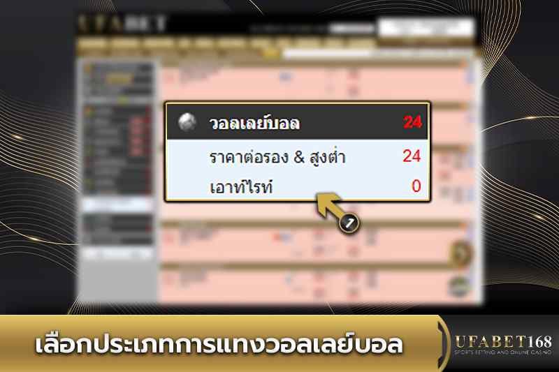 เลือกประเภทการแทงวอลเลย์บอล